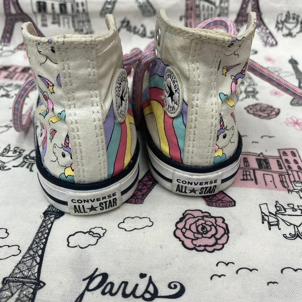 Converse Chuck Taylor Infant Size 3 Shoes Unicorn And Rainbow Sneakers Casual